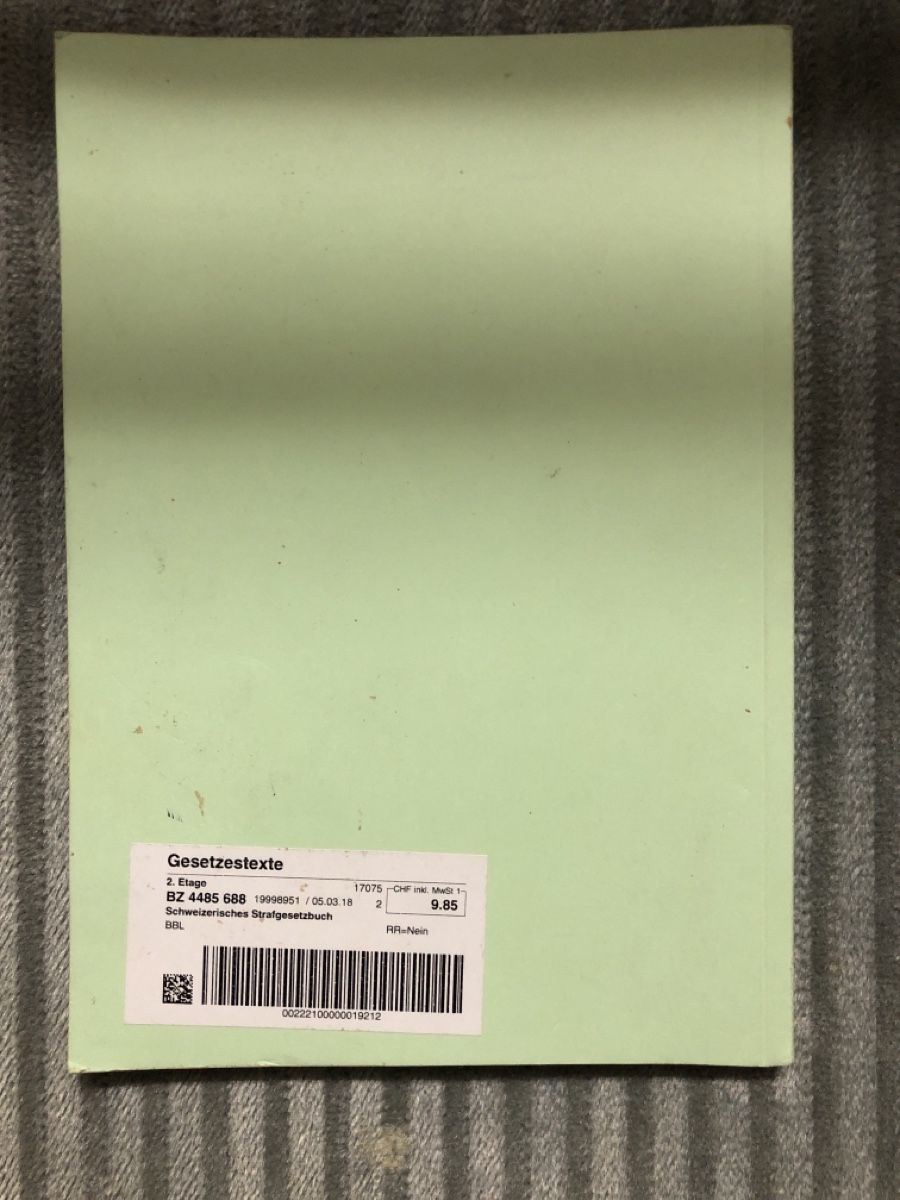 Libri: Schweizerisches Strafgesetzbuch Buch gebraucht – Usato da Zürich venduto da sab_d82w 3
