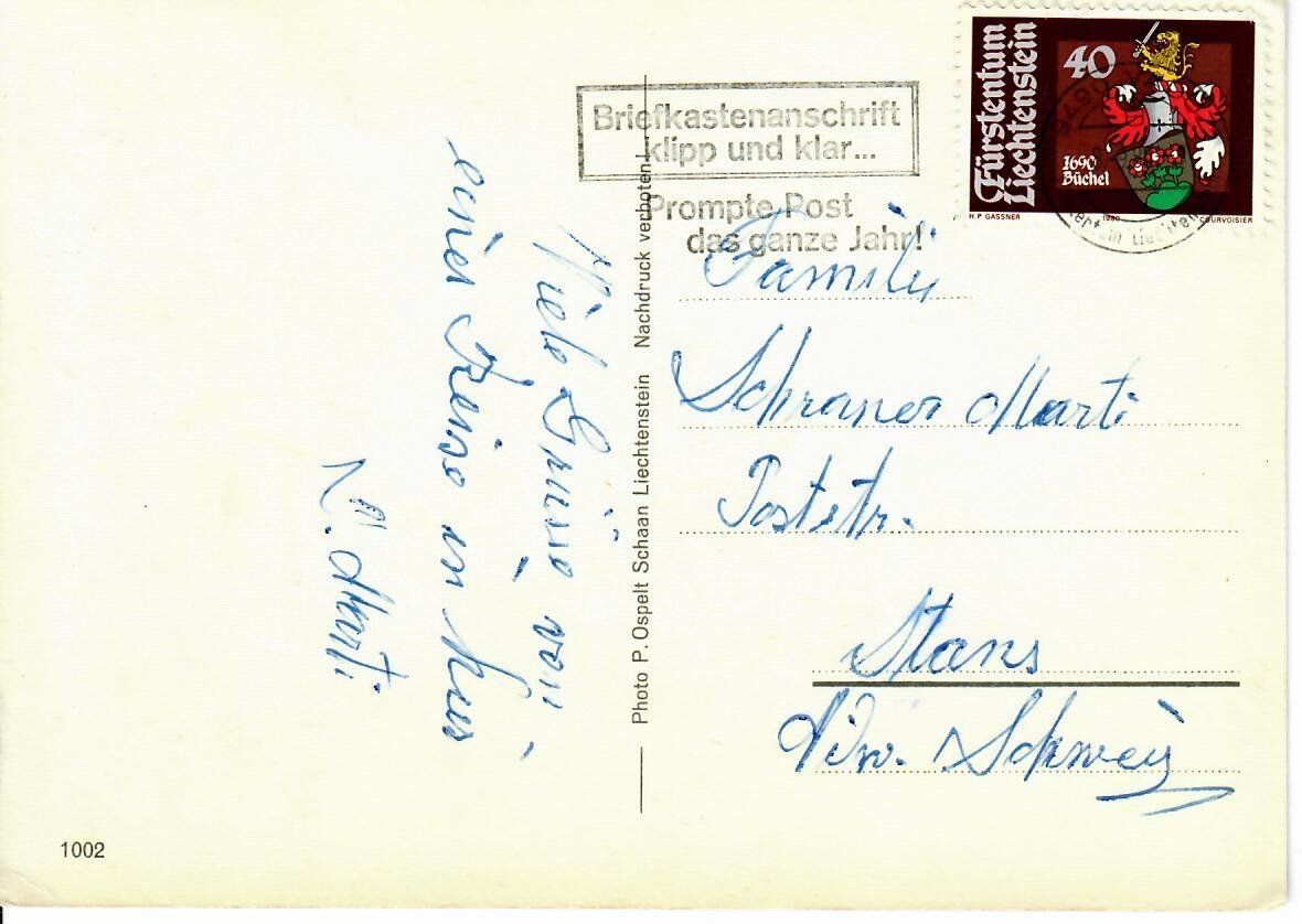 Cartoline postali: Vaduz – Usato da Hochdorf venduto da Ziegel-16 1