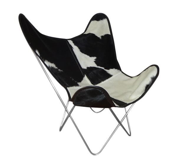 Sessel: Kuhfell Stuhl BKF Black/White – Neu und originalverpackt aus Arbedo von patagonialeatherrugs 2