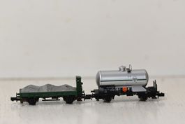 Güterwagen  Scherer Bühler + Kieswagen Arnold Spur N o OVP