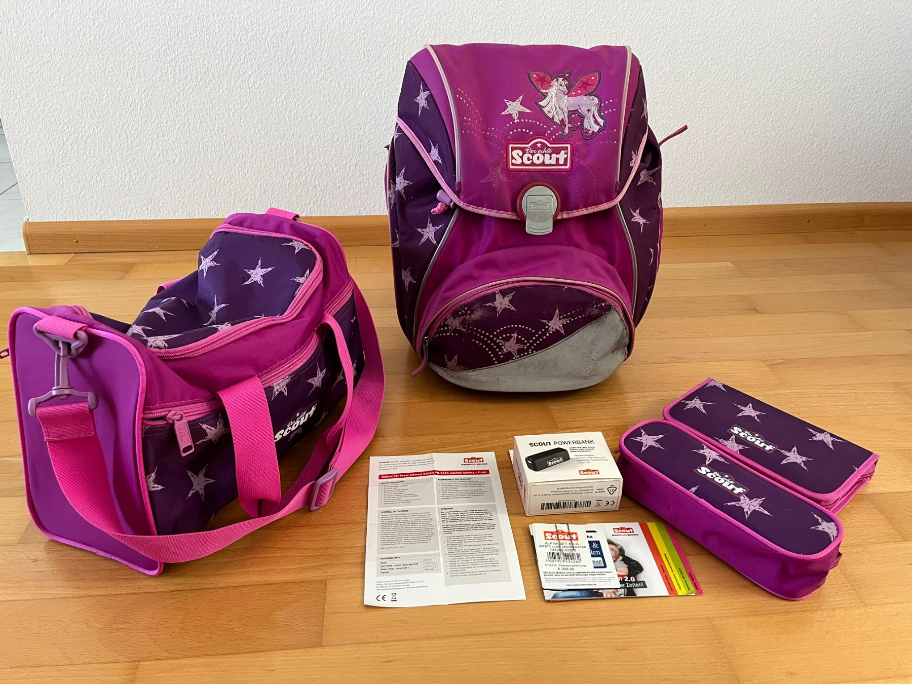 Borse & Zaini: Scout-Set 4-teilig inkl. Schulsack mit Blinkfunktion – Usato da Muttenz venduto da Juvenile33