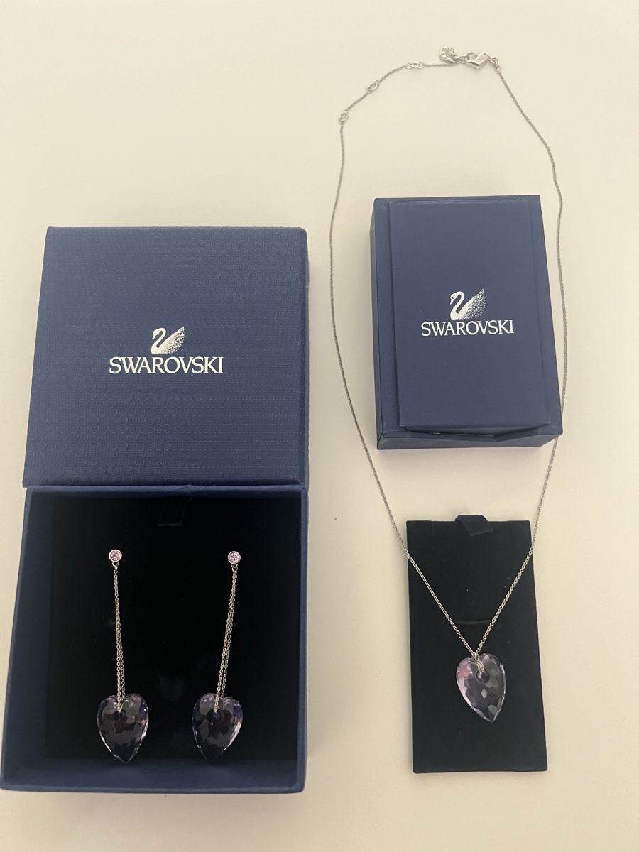 Swarovski Catenine: Swarovski Set Halskette und Ohrringe – Nuovo (secondo la descrizione) da Basel venduto da niki7v