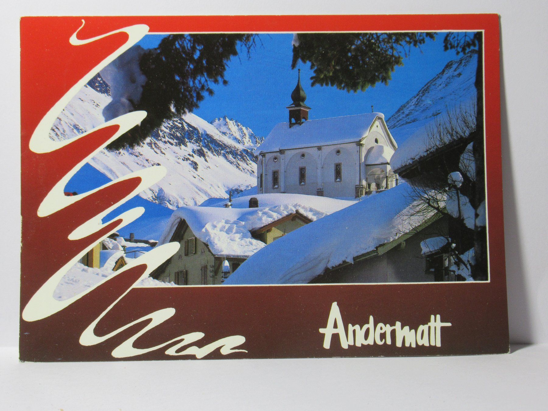 Cartoline postali: Andermatt , Kirche 1991 – Usato da Grenchen venduto da Bluemchen1900