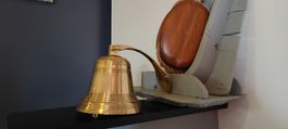 Ancienne cloche de quart en laiton - marine