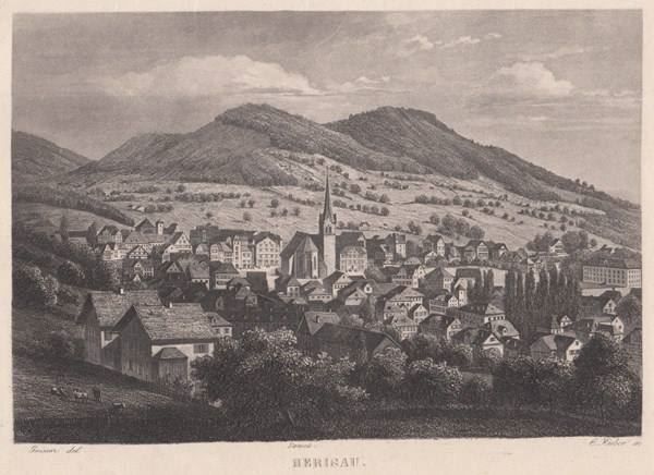 Incisioni: HERISAU, STAHLSTICH 1887 – Antico da Grüningen venduto da Kartensammler