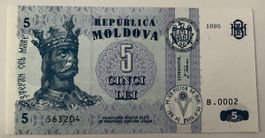 Moldawien 5 Lei 1995 Neuwertig