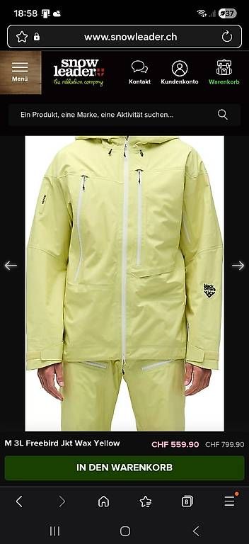 Giacche: Black Crows Aurion 3L Freeridejacke Gr L – Usato da mollis venduto da fredfox 2