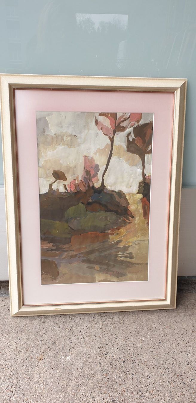 Dipinti: Gemälde Gouache Hugo Bachmann – Usato da Emmen venduto da magelan 1