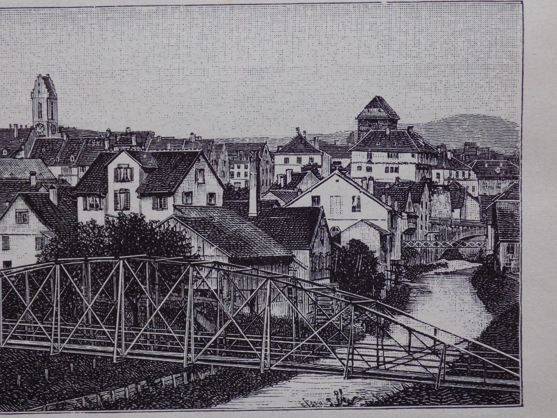Gravures: Frauenfeld Xylographie – D'occasion à Risch par Rischli15 6