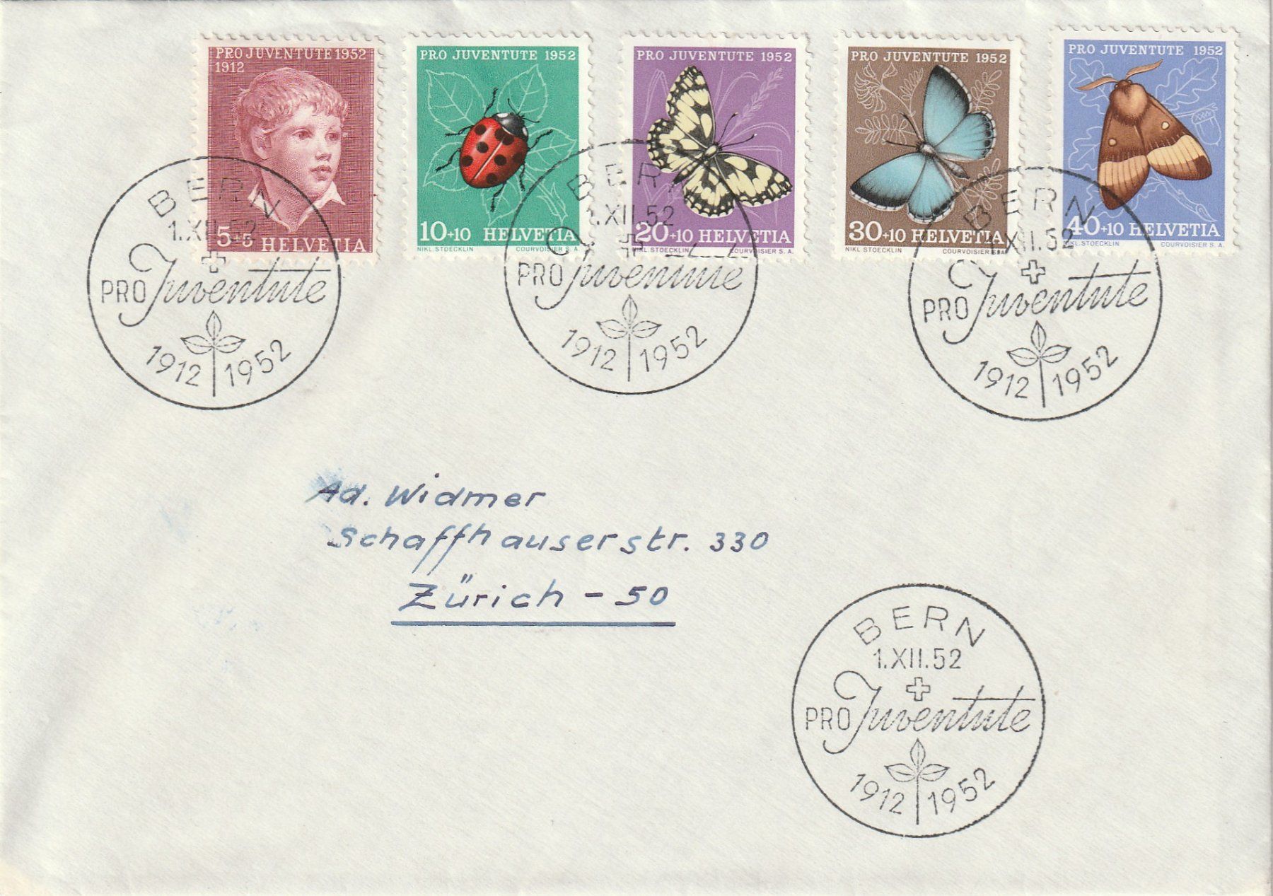 Tutti i francobolli: Pro Juventute FDC 1952 – Usato da Rorschacherberg venduto da fratovi2