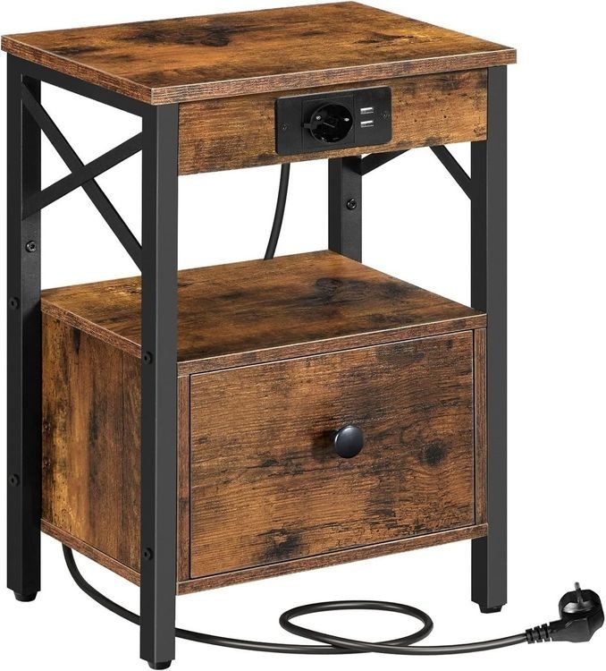 Comodini: Nachttisch mit Ladestation USB Steckdose Klappschublade NOVA – Nuovo e nell'imballaggio originale da Lachen SZ venduto da sw3zzy