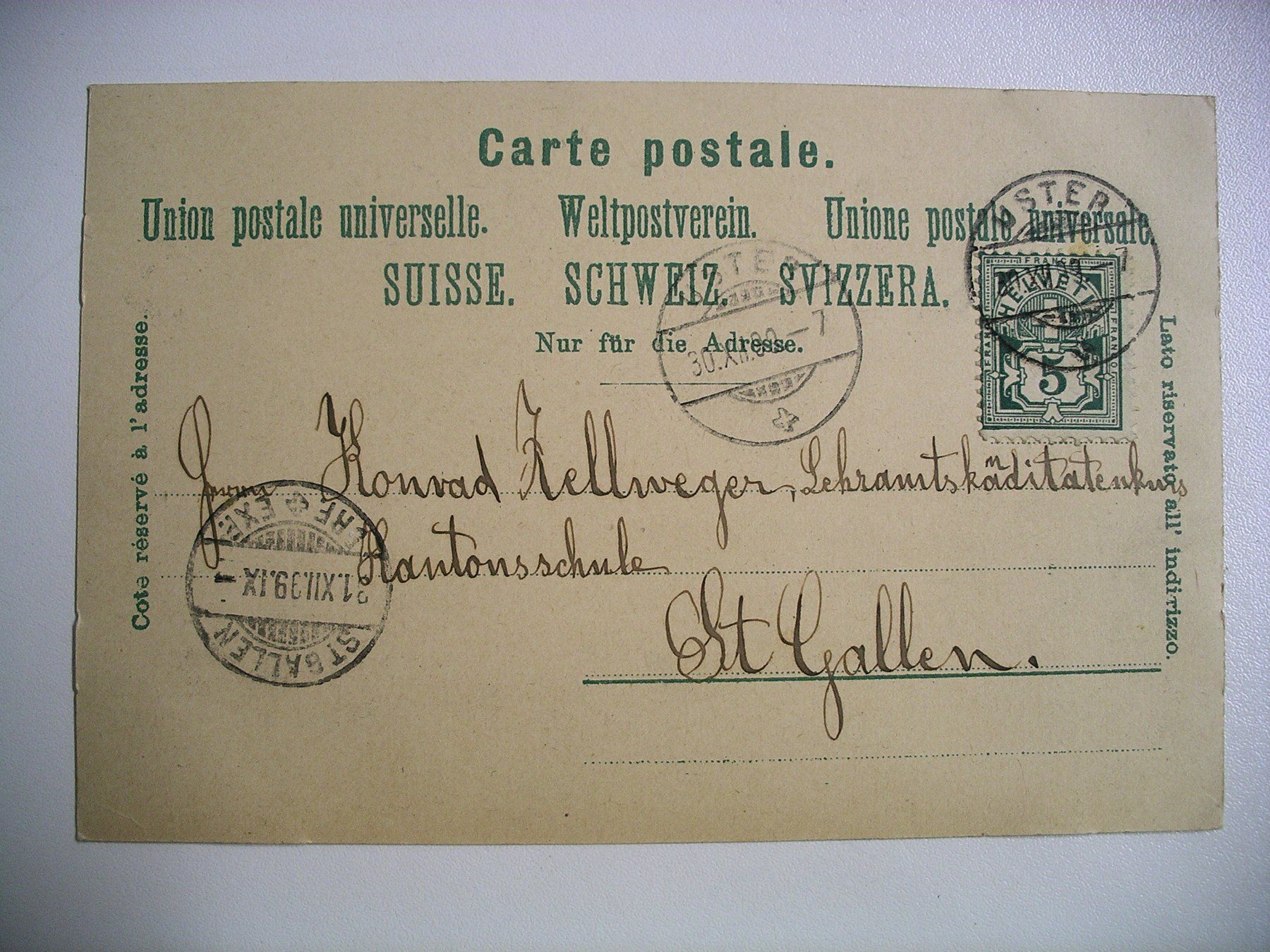 Cartes postales: farbige LithoAK NIEDER - USTER – D'occasion à Oberhofen am Thunersee par luuping99 1