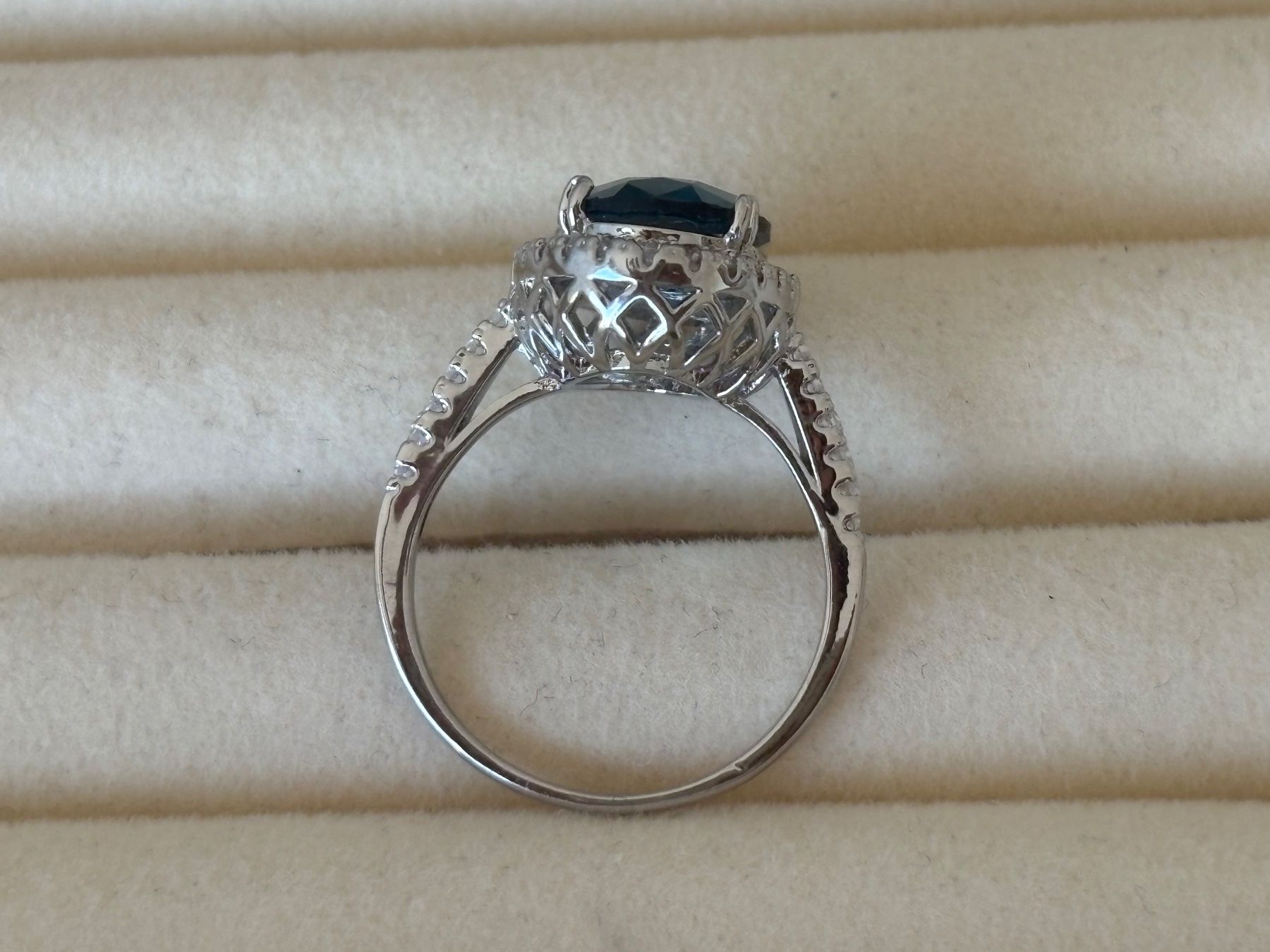 Anelli: Luxus Elegante Gr.19/9 Ring Farbe: Silber /blau – Nuovo (secondo la descrizione) da Biel-Bienne venduto da Roserosse13 5