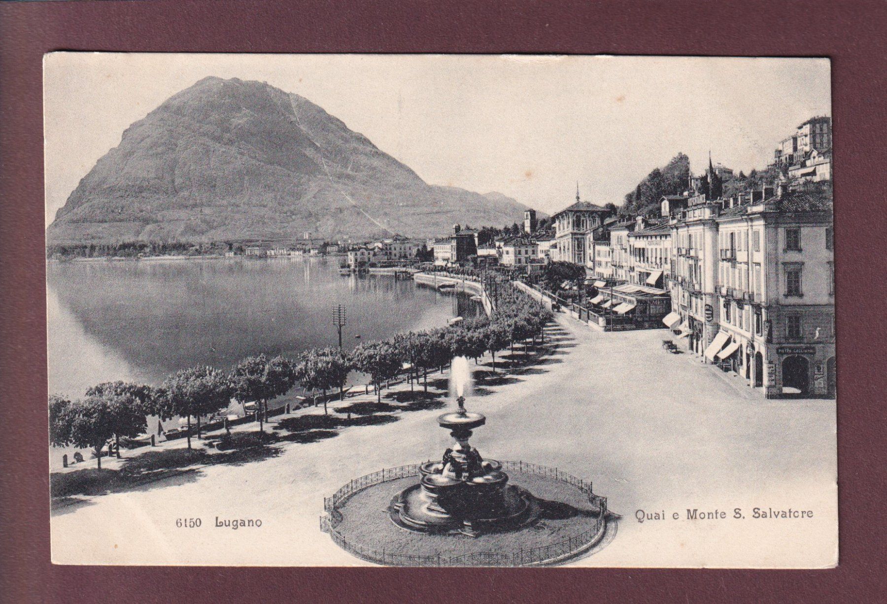 Cartoline postali: LUGANO - Quai - Fontana – Usato da Pully venduto da nicecards
