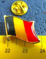 BELGIEN FLAGGE PIN GLASIERT GOLDIG