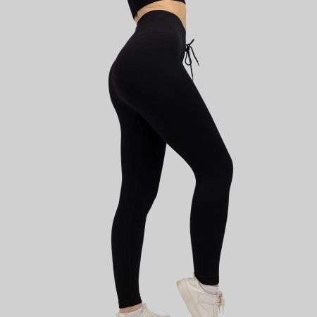 Leggings Seamless High Waist Sport Pilates Schwarz L YAKWARY