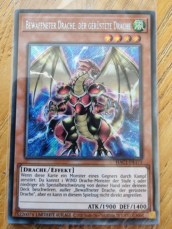 DUEA-DE003 Metaphysischer Bewaffneter Drache – 1. Auflage Sammelkarten-Set Inkl. Original Gwindi Schutzhüllen
