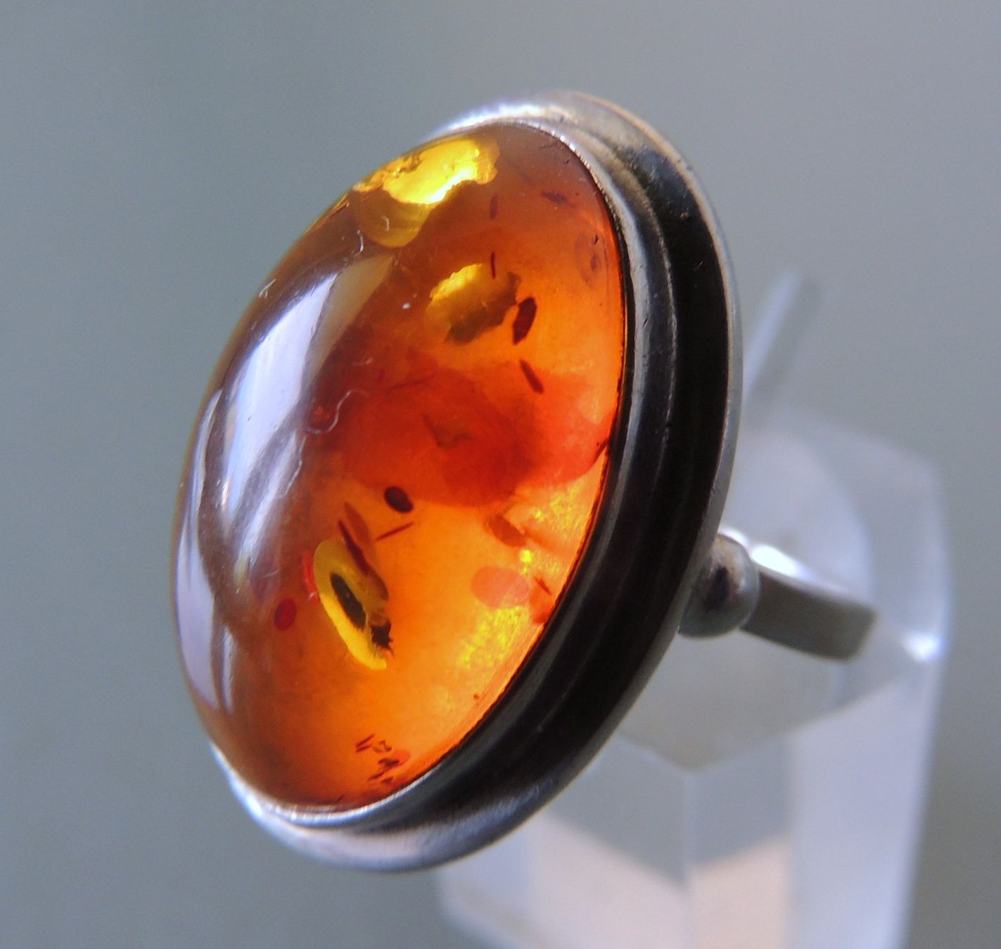 Ringe: Silber 925 Bernstein Fingerring Gr. 55 – Gebraucht aus Waldenburg von schaller707 2