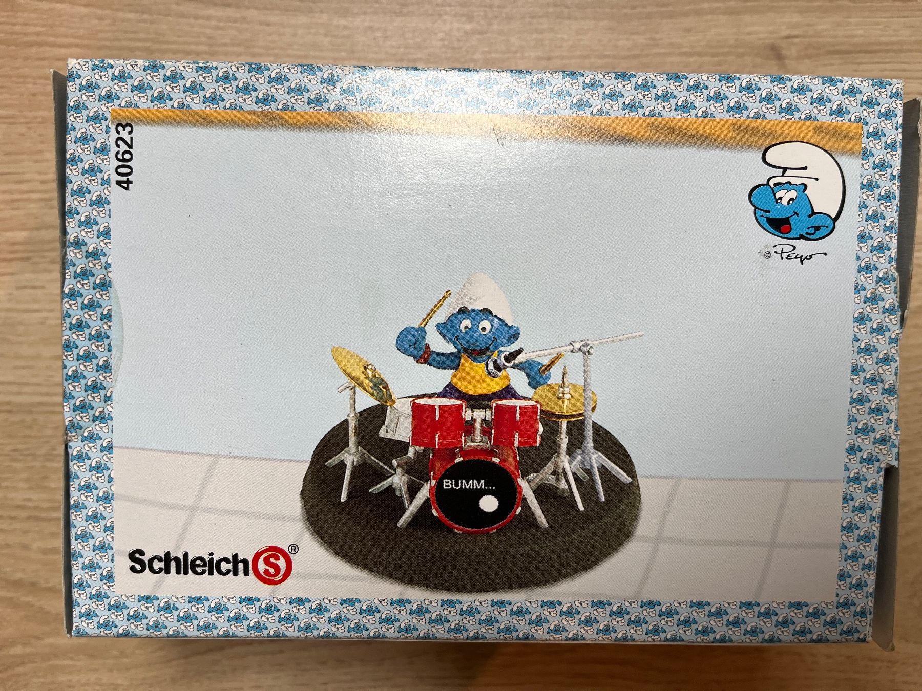 Schleich Statuette: Schlagzeug-Schlumpf: Leere Box – Usato da Lyss venduto da Duckszone