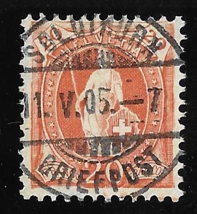 Alle Briefmarken: Stehende Helvetia 66E - SOLOTHURN 11.V.05 – Gebraucht aus Kreuzlingen von Vegas