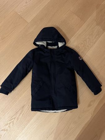 Warm winter jacket, size 6, navy blue