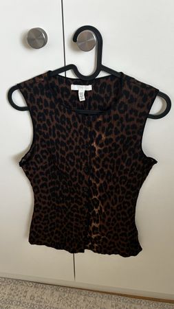 Damen Top, Westen-Look, Leo-Muster, Grösse XXS, H&M