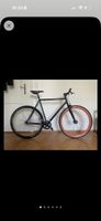 Fixie Fahrrad schwarz orange Felgen Ritchey Vorbau