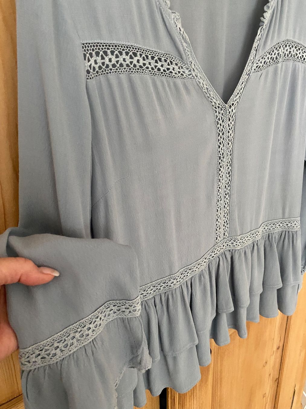 Camicette: Bluse, 38, Blau mit Spitze – Usato da Eiken venduto da jessycat01 1