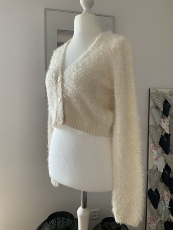 Cardigan Urban Classics flauschig weiss Grösse M