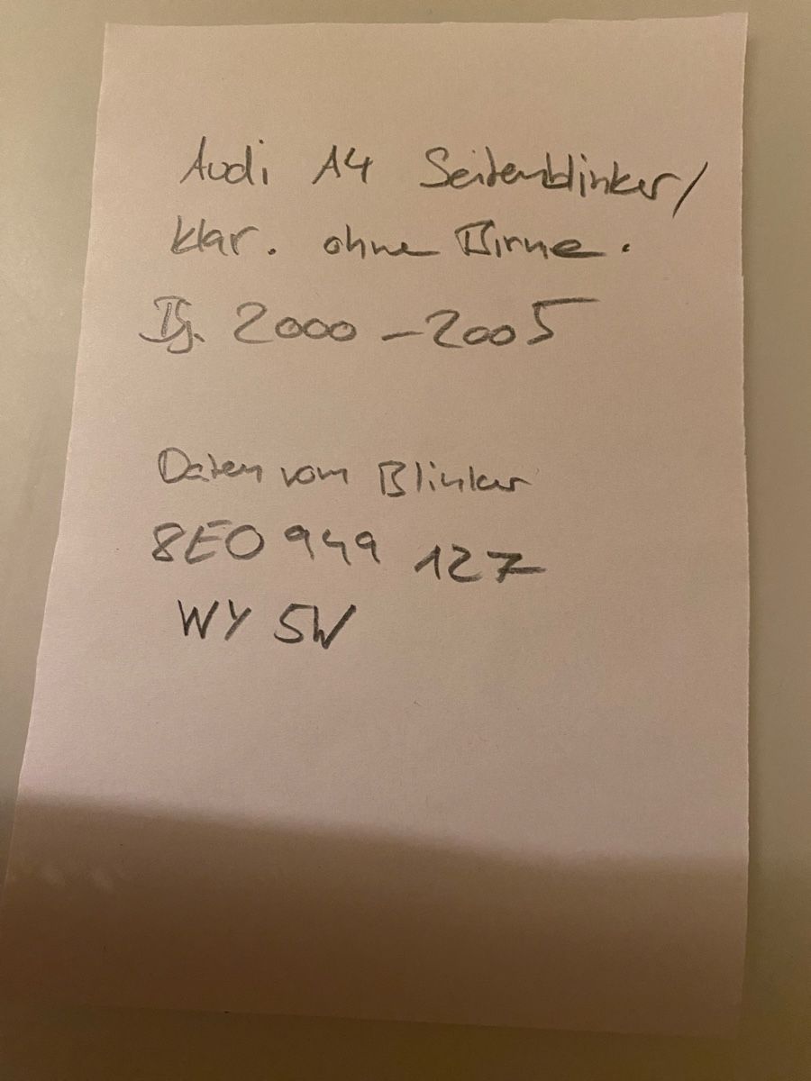 Audi Alle Autoersatzteile: Audi A4 Seitenblinker Klarglas Bj 2000-2005 – Neu (gemäss Beschreibung) aus Hochdorf von Katja014 5