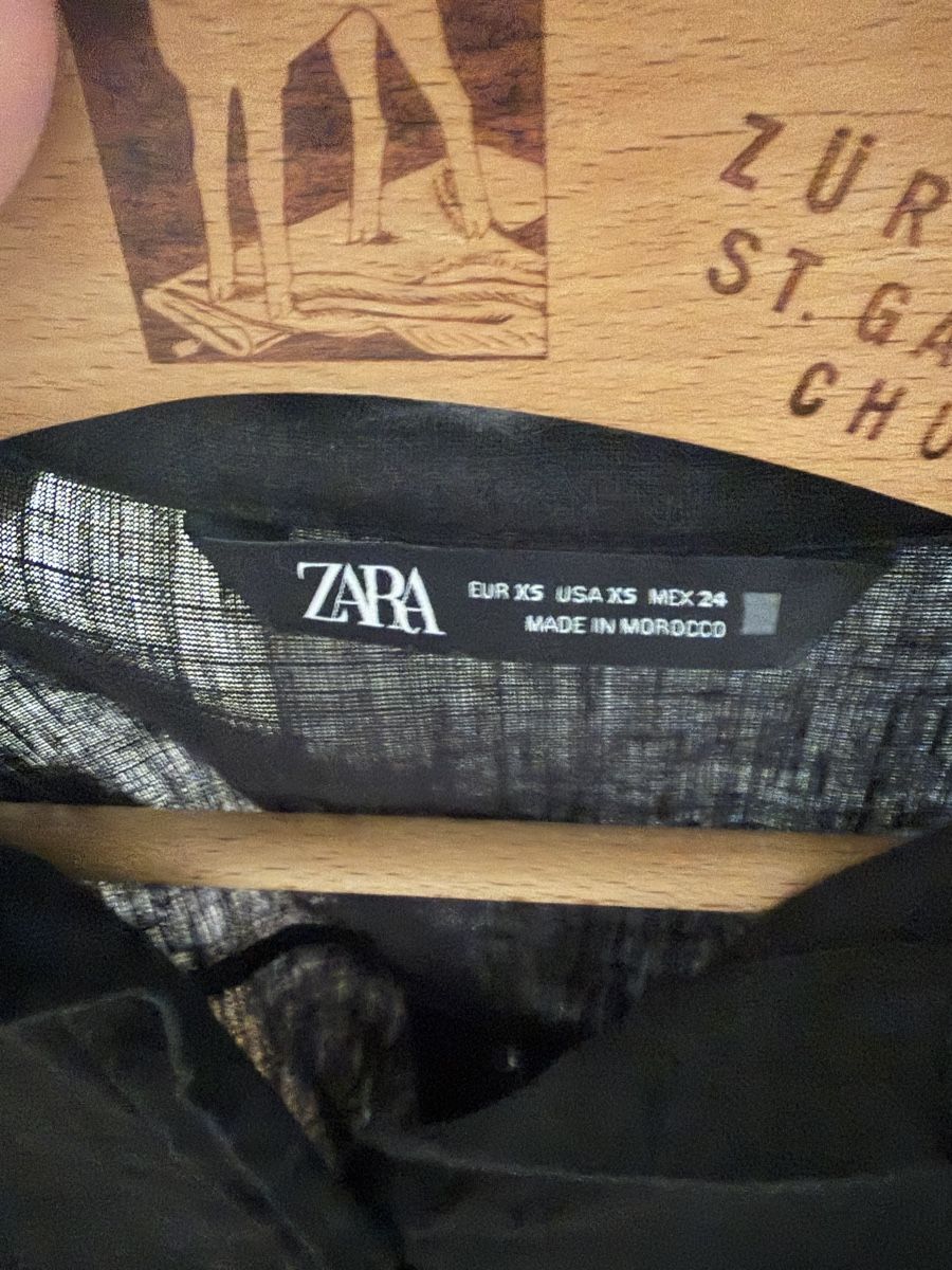 Zara Camicette: Schwarzes Zara Leinenhemd – Usato da Zürich venduto da lucille.s 2