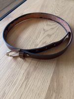 Gürtel aus Leder braun mit Silberschnalle gebraucht
