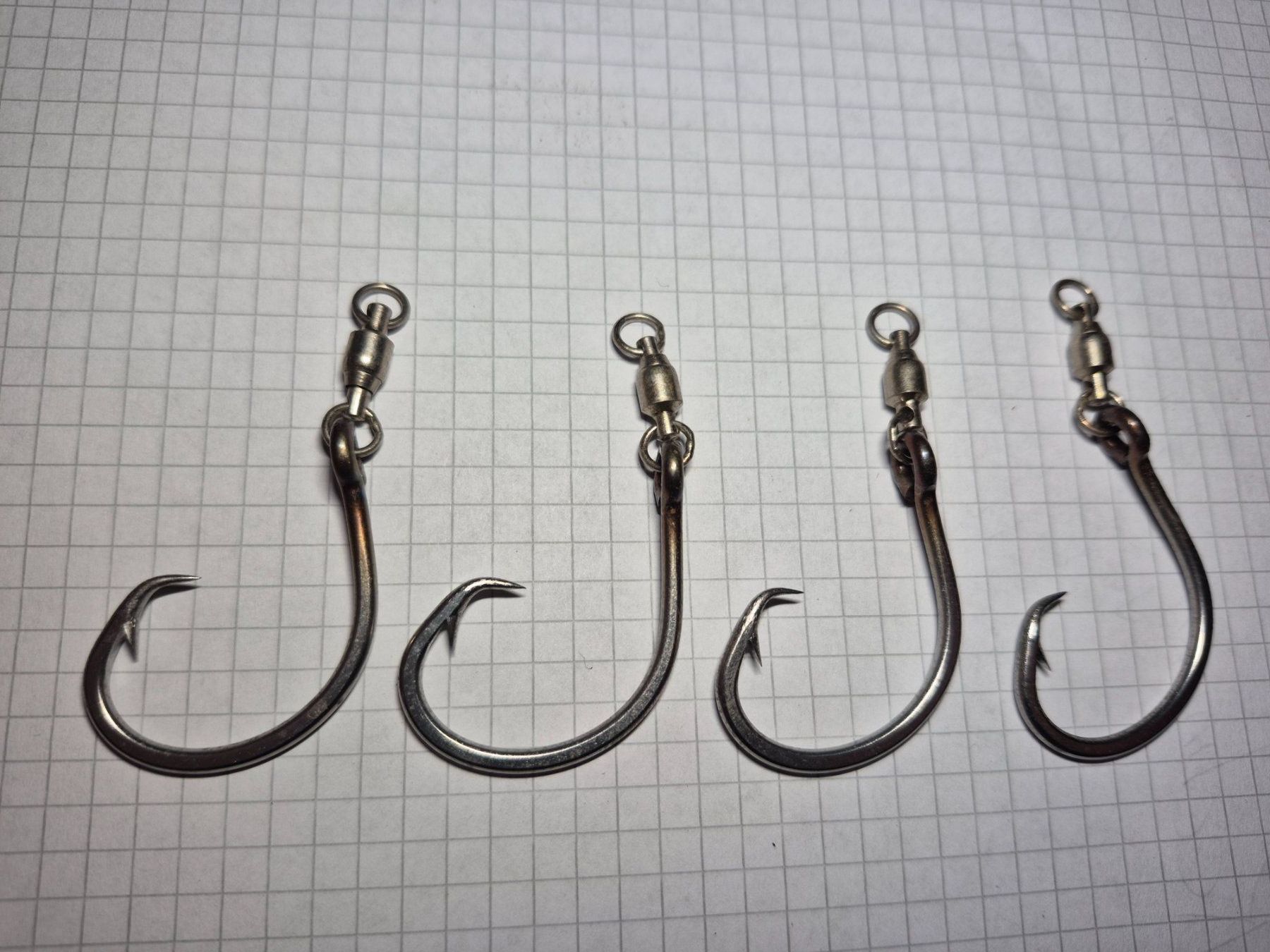 Esche: 4x  Live Bait Inline Circle 5/0 mit Wirbel – Nuovo (secondo la descrizione) da Bigenthal venduto da FSB1 1