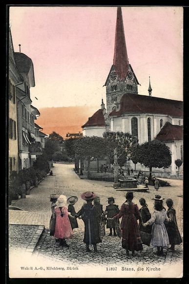 Ansichtskarten: AK Stans, Die Kirche – Gebraucht aus Berlin von bartko-reher