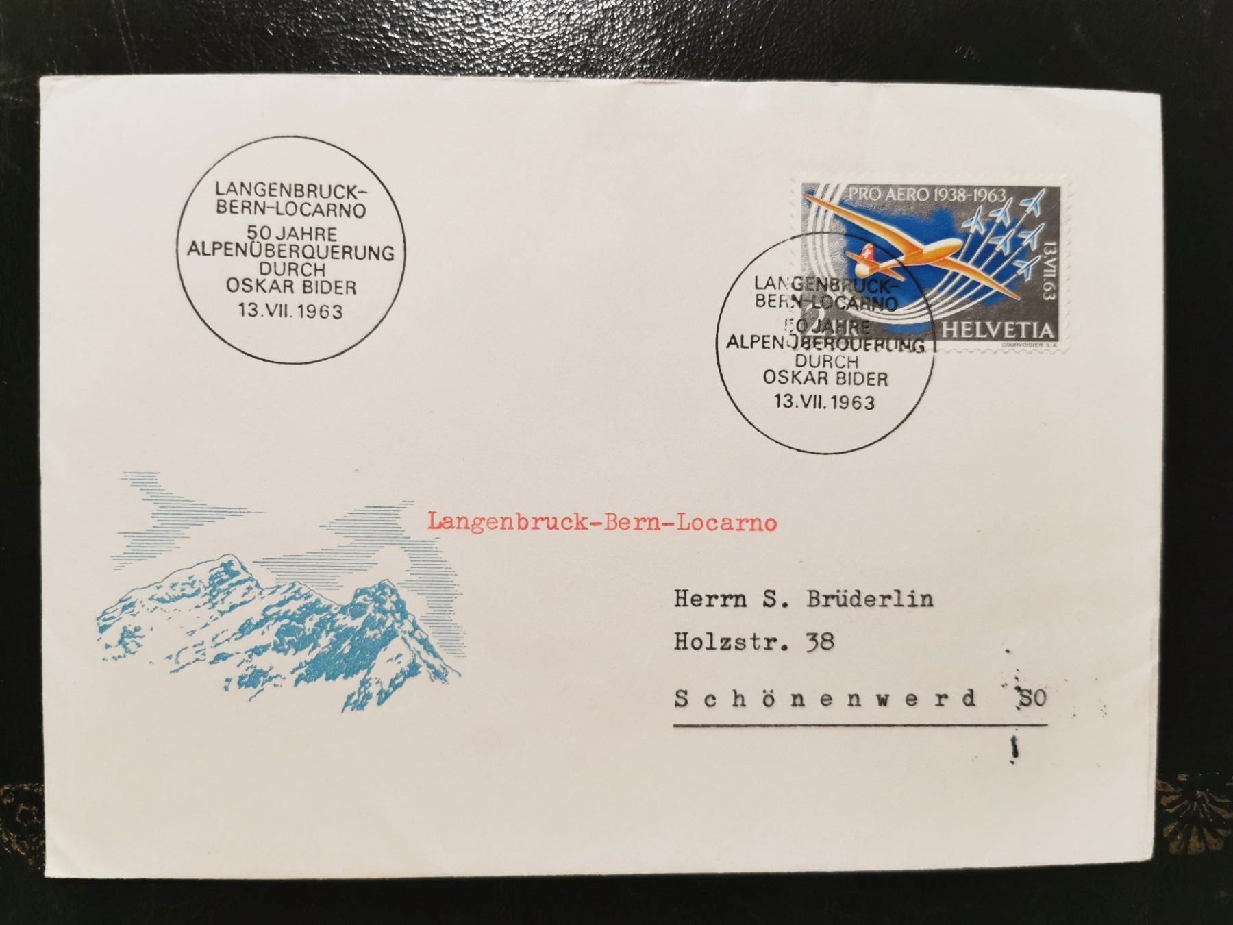 Tutti i francobolli: FDC 50 Jahre Alpenüberquerung 13.7.1963 – Usato da Pailly venduto da jme99