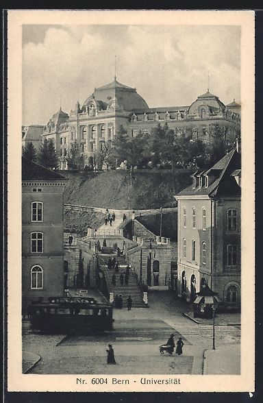 Cartoline postali: Bern, Strassenbahn vor der Universität – Usato da Berlin venduto da bartko-reher