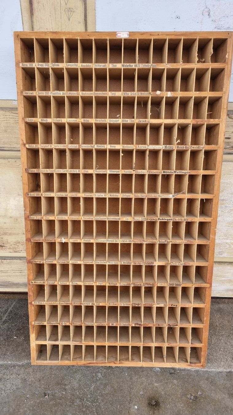 Articoli in legno: SBB- Gepäcketiketten-Kasten – Usato da Bözberg venduto da heinz-d