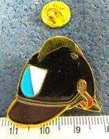 ZÜRICH ALTER FEUERWEHR-HELM PIN GOLDIG ENAMEL GROSSS
