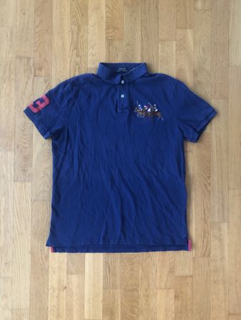 Ralph Lauren Polo Shirt Triple Pony Grösse L