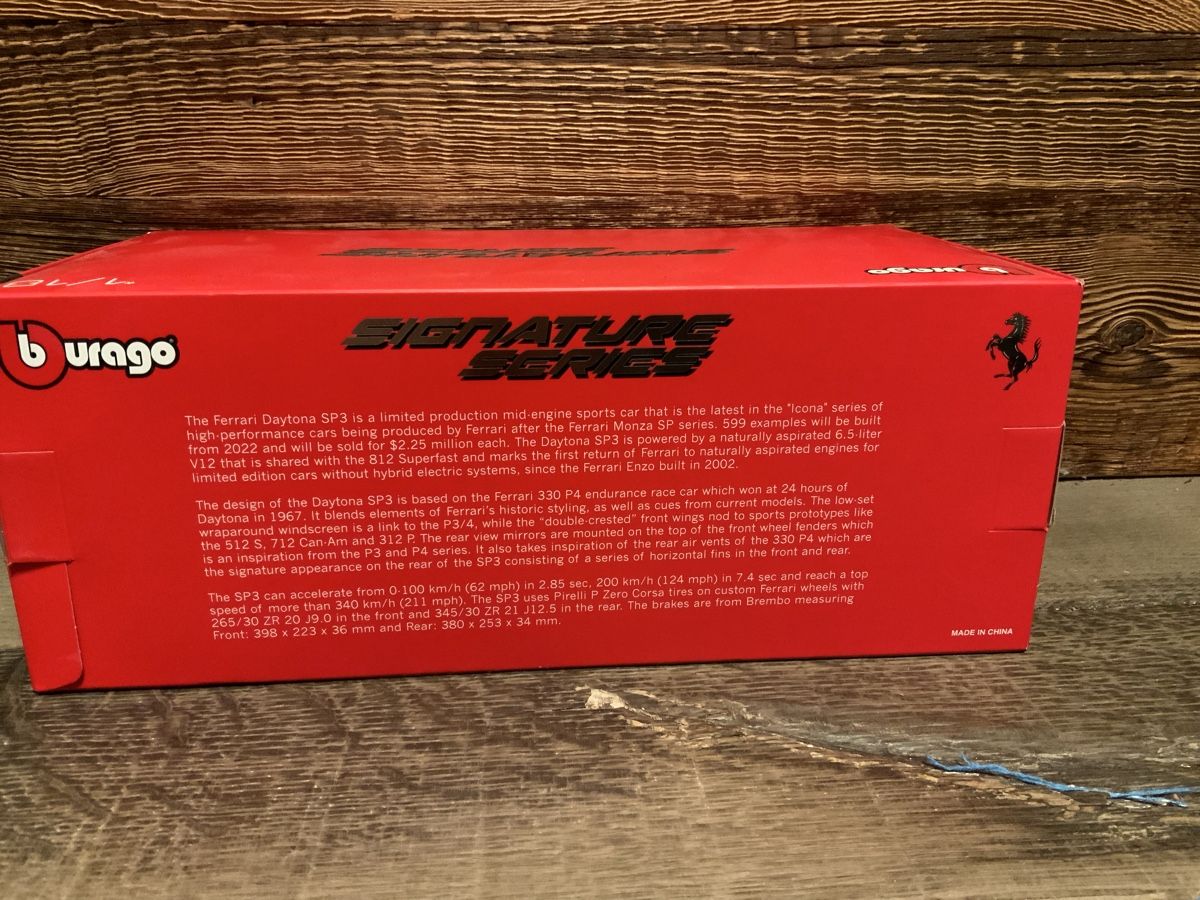 Bburago Modellini d'auto: Ferrari Daytona SP3 1:18 Bburago – Nuovo e nell'imballaggio originale da Verbier venduto da sar_rwt6 1