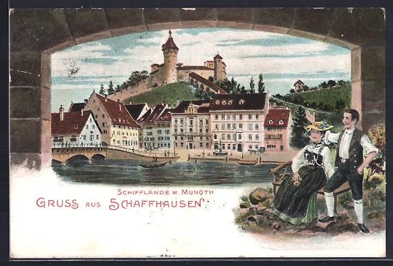 Cartes postales: Schaffhausen, Schifflände mit Munoth, P – D'occasion à Berlin par bartko-reher