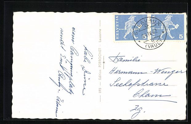 Cartoline postali: AK Salavaux, Place de Camping, 1962 – Usato da Berlin venduto da bartko-reher 1