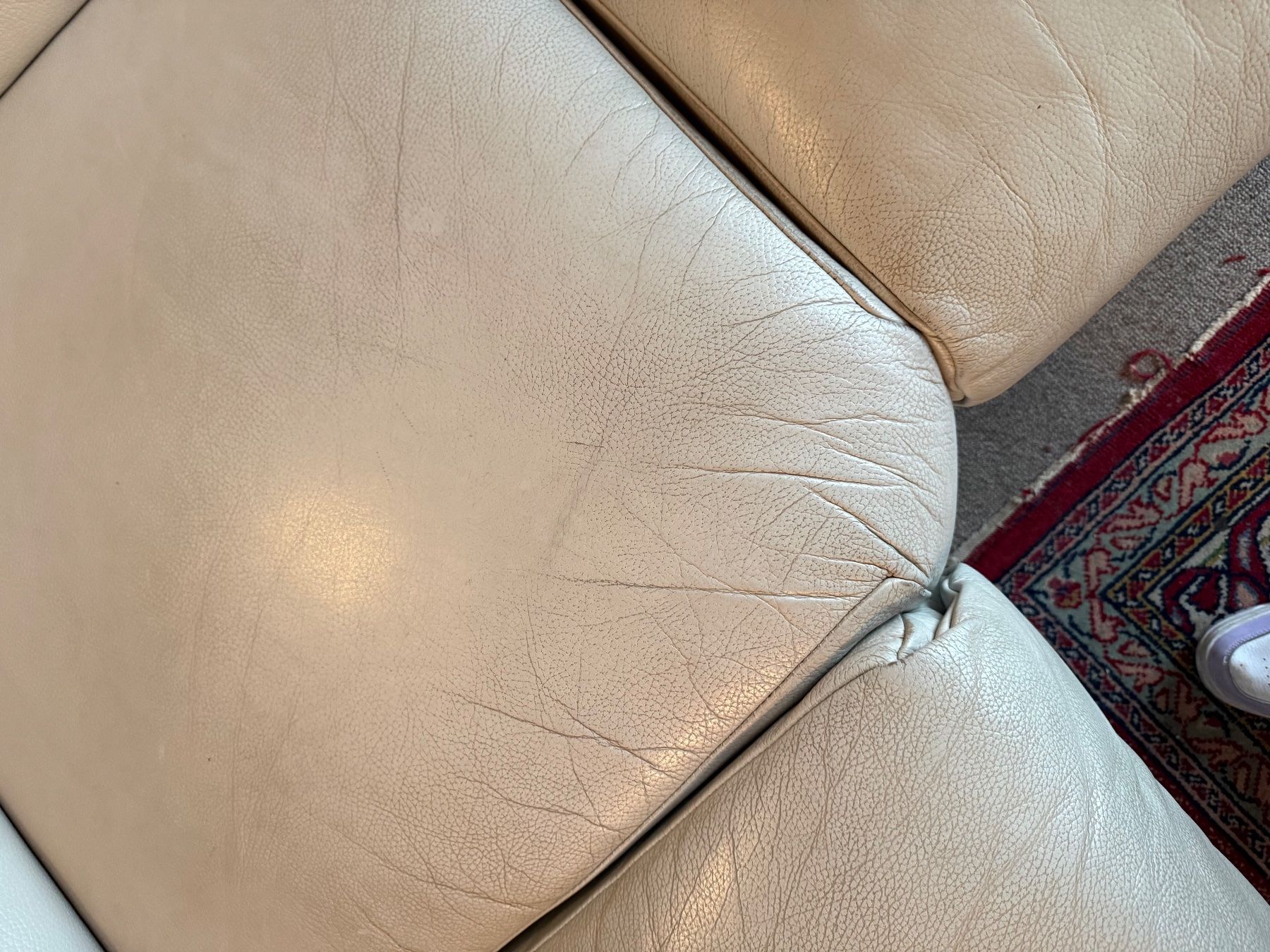Divani: Ecksofa Leder beige mit Gebrauchsspuren gebraucht – Usato da Reinach BL venduto da 15Miiine16 2