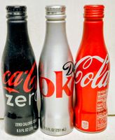 3 Coca-Cola Alu Flaschen