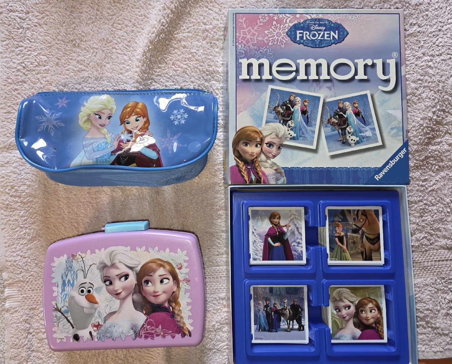 Giocattoli: Disney Frozen Set: Memory, Mäppli, Dose  – Usato da Oberrüti venduto da SussiundStrolch