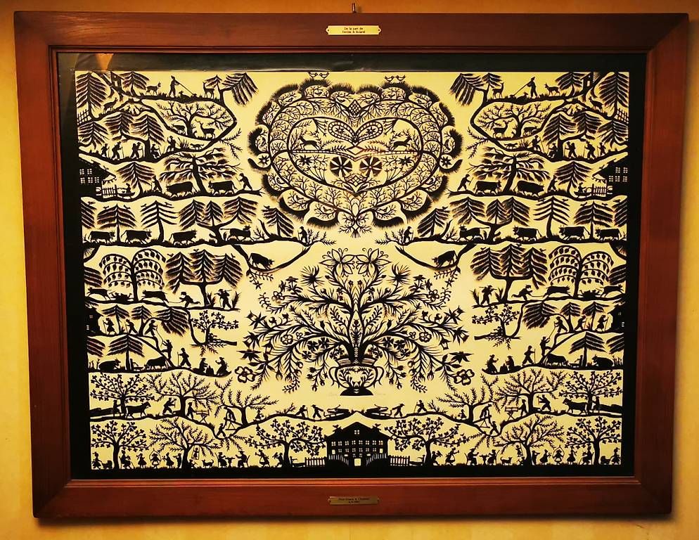 Dipinti: Oeuvre originale de Colette Rossier "La Désalpe" 1997 – Usato da Genève venduto da jon_7lc5