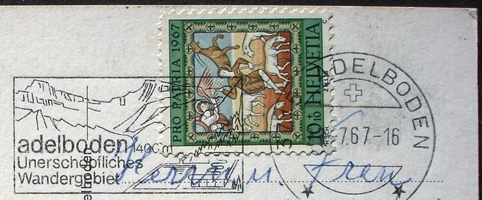 Cartoline postali: ADELBODEN Bonderspitz und Lohner – Usato da Jona venduto da philajona 1