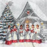 Serviette singing choir (1044) 3Stk.