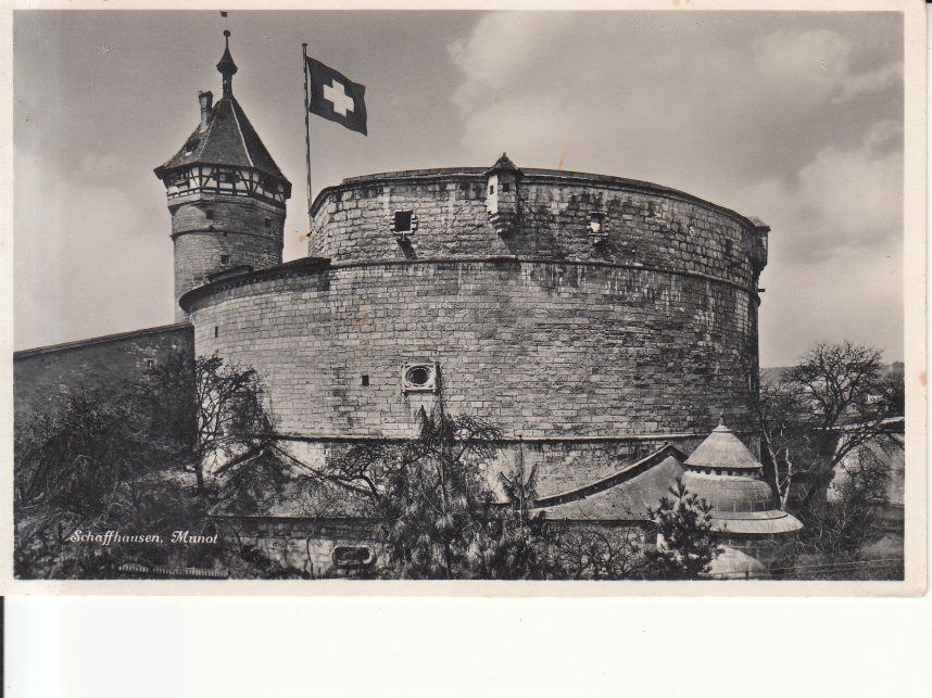 Cartoline postali: Schaffhausen Munot, ca. 1940 – Usato da Bürglen TG venduto da StampGraf