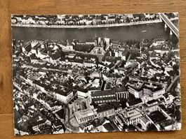 AK Basel. Fliegeraufnahme Münster Barfüsserplatz